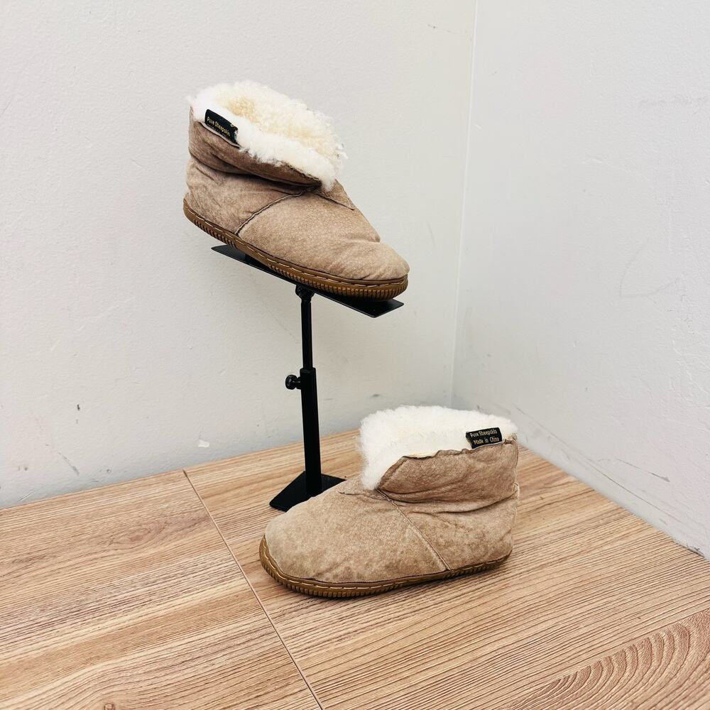 Old Friend Sheepskin Suede pull-on booties Brown Child’s 9
